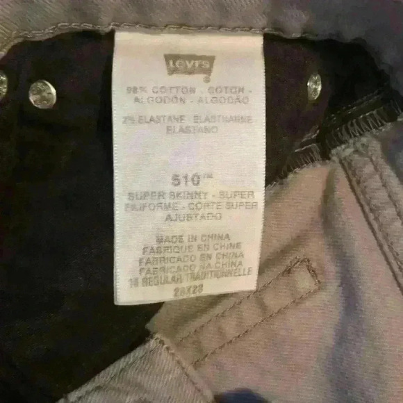 Levi's 510 Super Skinny Jeans 28x28 16 reg - Picture 8 of 8